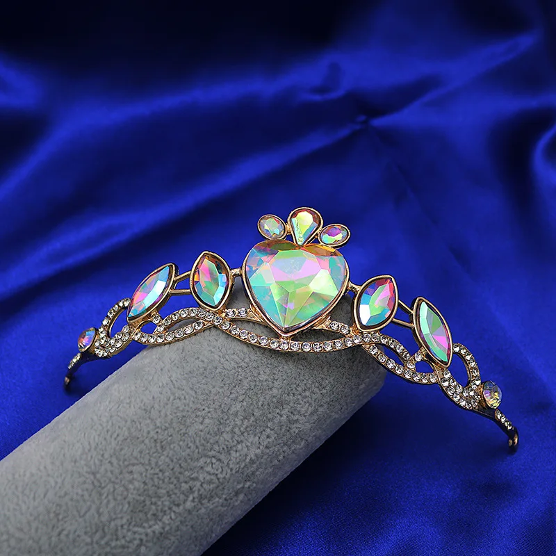 Wholesale Prom Party Accessories Hair Jewelry Children Princess Small Crystal Kids Crown Tiaras