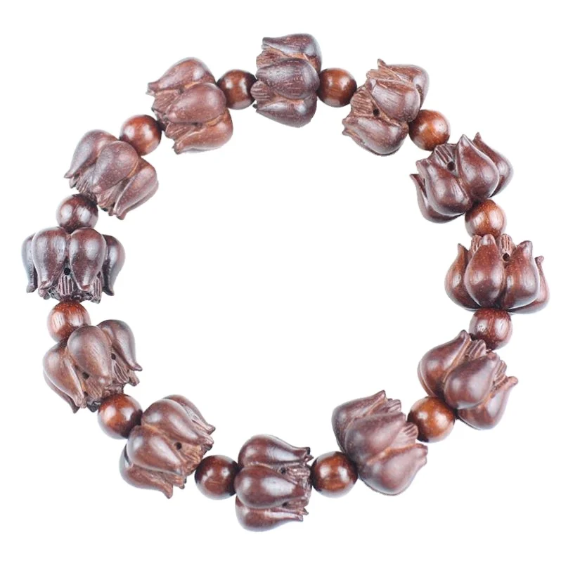 Manufacturer wholesale African small-leaf rosewood bracelets Zambian blood sandalwood blood lotus cultural toys jewelry