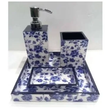 Набор из 5 предметов для ванной комнаты смолы держатель зубных щеток диспенсер мыла Коробка в зеркале индивидуальный набор