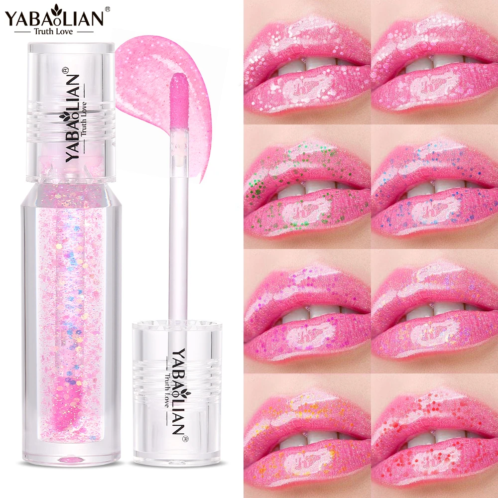 NEW Color-changing Sequins Lip  Gloss  Liquid Lipstick  Glossy Lips Moisturizing Lasting Color Private Label Factory