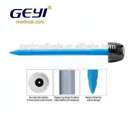 Geyi factory price surgical disposable bladeless trocar disposable laparoscopic instrument