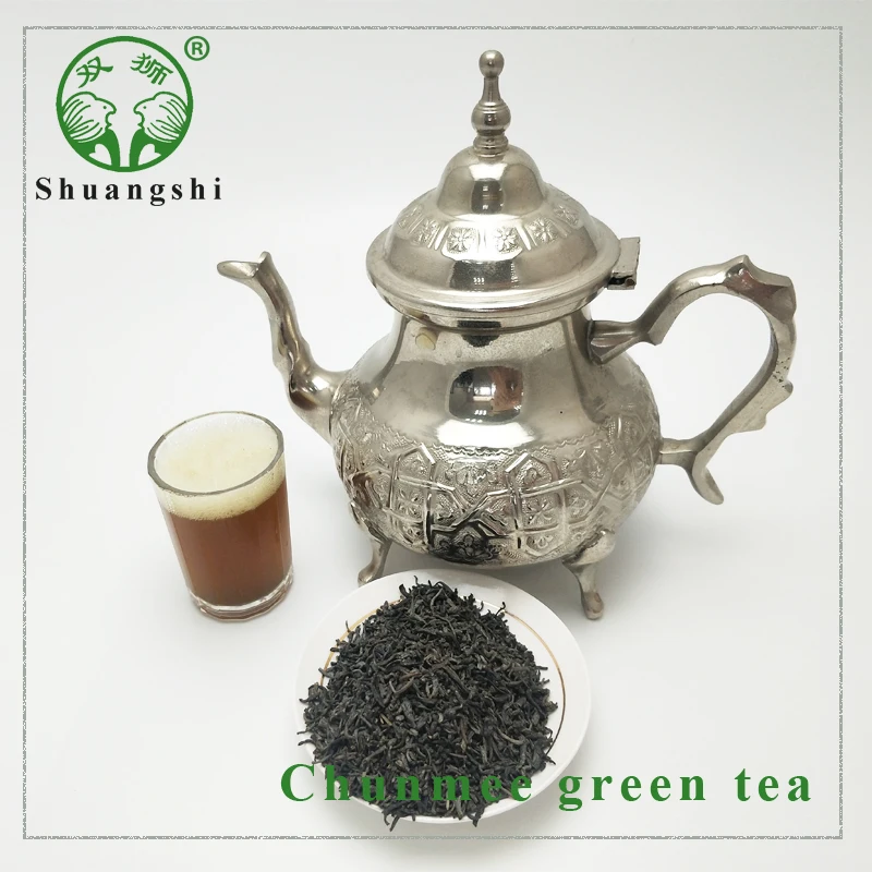 Зеленый чай (Chun Mee) китайское качество Azawad Польза для здоровья Chunmee