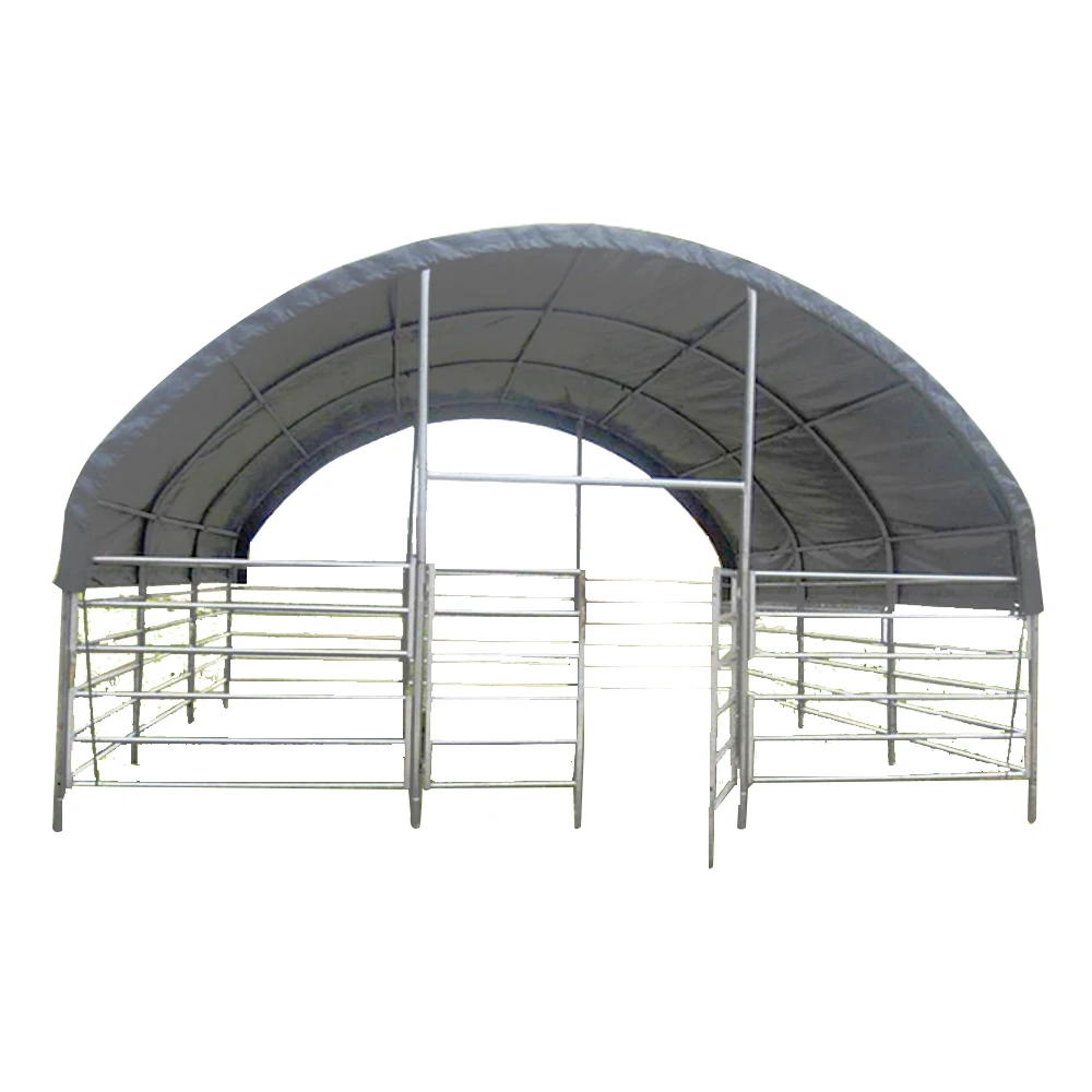 High Quality Strong Steel Frame Waterproof Fabric farm storage tent, wheat animal shelter Horse Fence Farm Control Shed