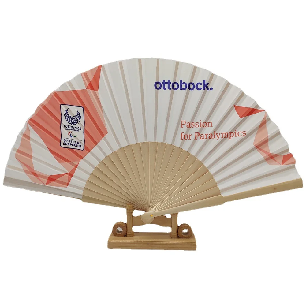 BSBH Hand Fans Advertising Portable Folding Fan High Quality Nylon Custom Logo Printed Plastic Customized Logo Fan