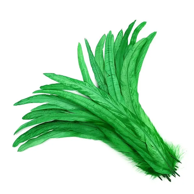 High Quality 9 Color 12-14 inch Turkey Quill Feathers Dyed Long Feathers Rooster Feathers For Sale