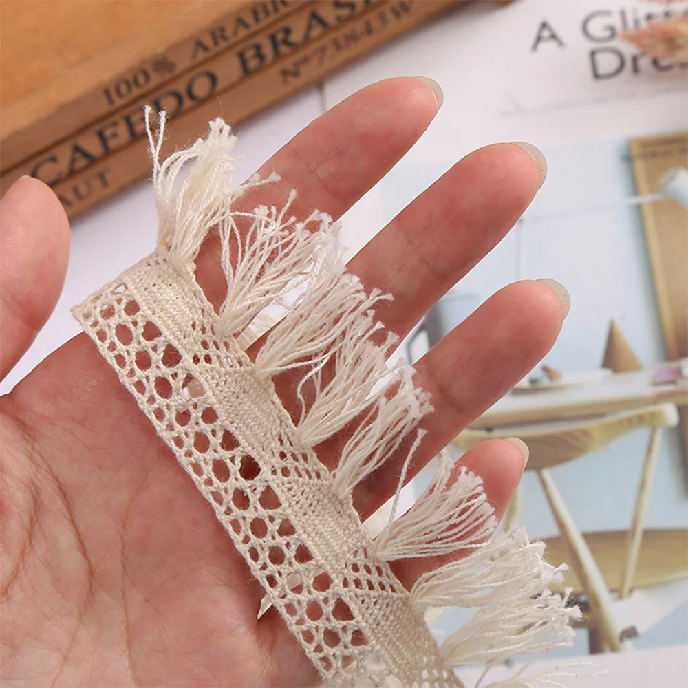 Hot Sale Soft Modern Design Machine-woven Cotton Lace Clothing Home Textile Accessories Lace Tassel Fringe Lace