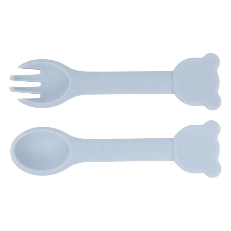 2021 Eco-friendly Food Grade Custom Feeding Suction Silicone Baby  bear Bowl And Spoon