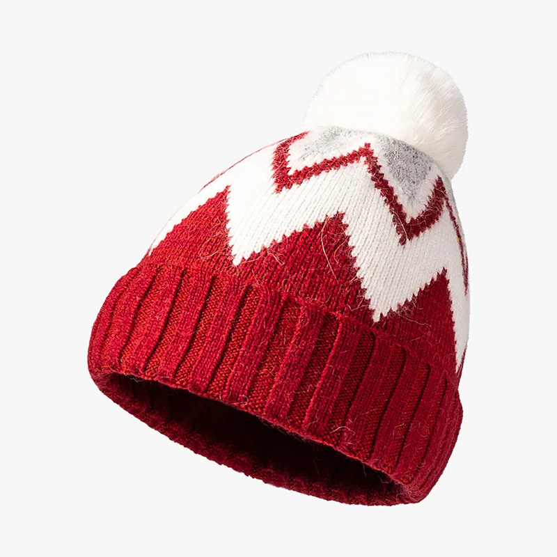 high quality unisex Classic wool knitted hat for women winter hat female autumn winter rabbit jacquard hat knitted beanie