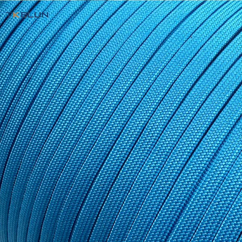 3 mm ID X 4 mm OD Custom UHMWPE Hollow Rope Protective Round Tubular Webbing Flat Rope Blue Nylon