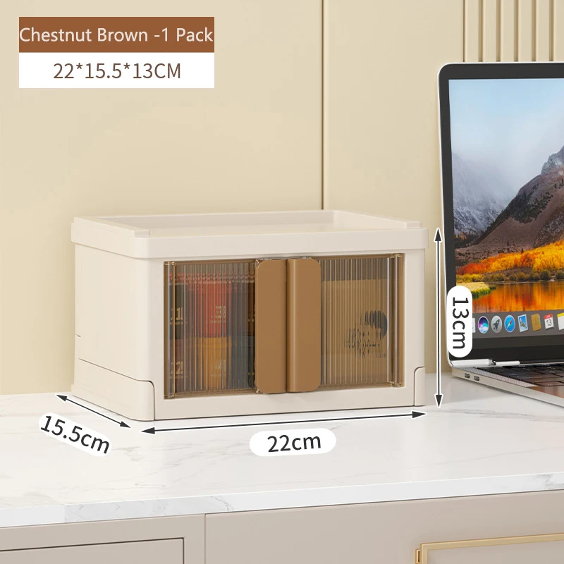 High Quality Plastic Desktop Storage Organizer Household Transparent Folding Storage Box For Snacks