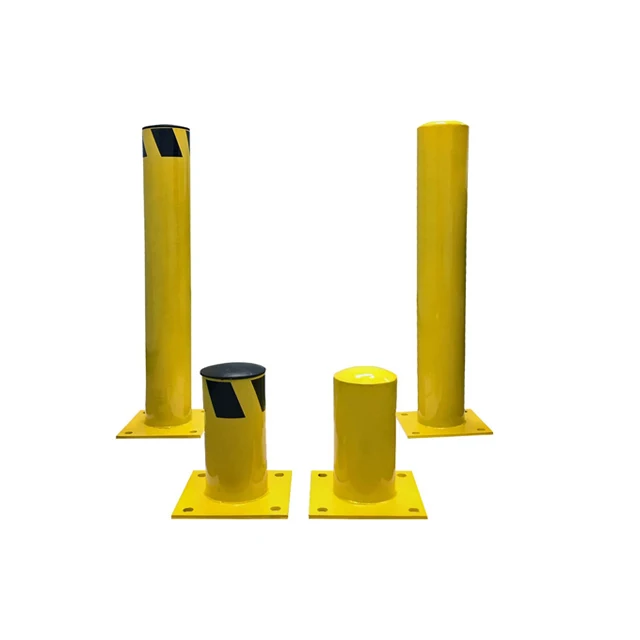 Cheap Price Steel Pipe Safety Bollards Post Parking Lot Barrier Customize Diameter Bolardos Security Parking Street Bollard
