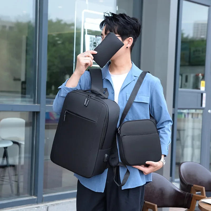 Custom Logo Nylon canvas Student School Bags outdoor waterproof business Rucksack Laptop Backpacks Men