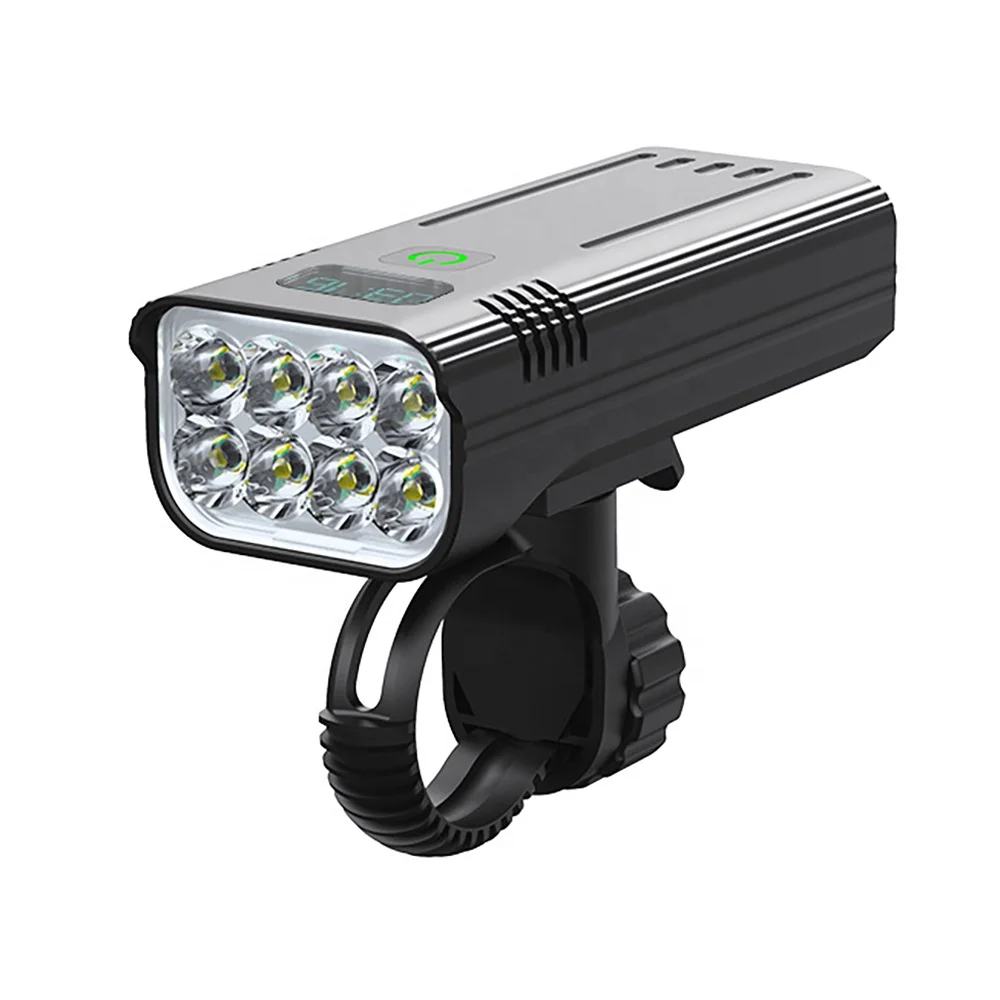 Waterproof IPX5 remaining battery power indicator bike light aluminum alloy USB Rechargeable bicycle lights set accessories