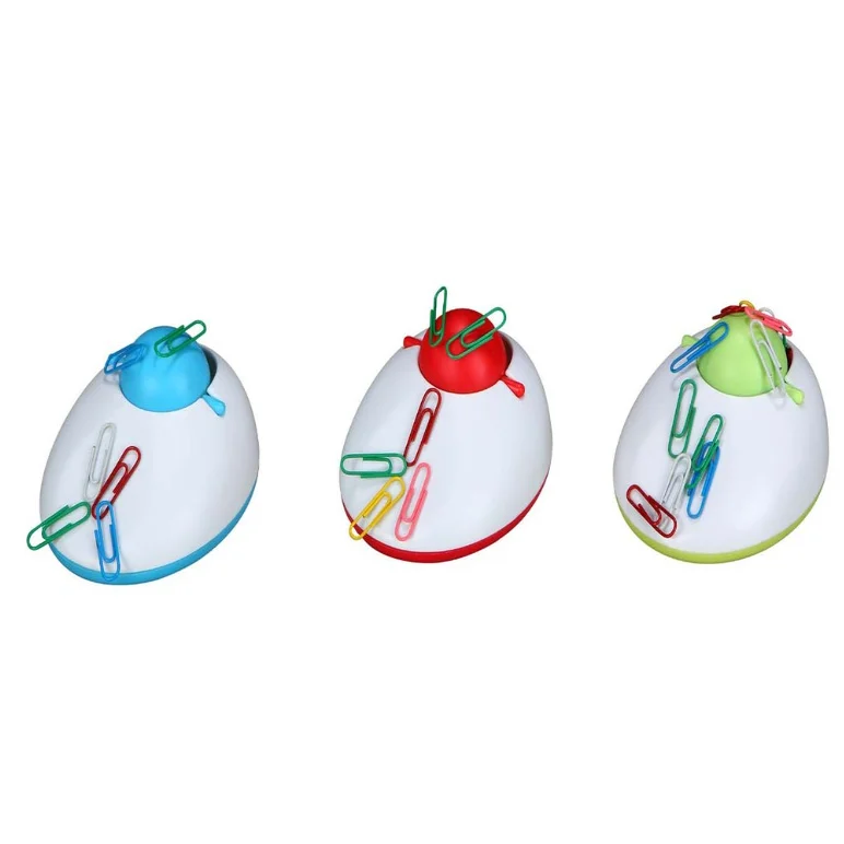 Office Ball Roller Oval Shape Desktop Magnetic Clip Holder