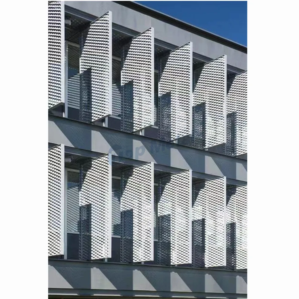 Modern Style Decorative Expanded Metal Wall Facade Aluminum Alloy Mesh Cladding Panel for Exterior Application for Curtain Walls
