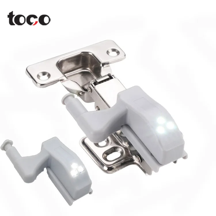 TOCO LED light kitchen hinge high quality Door Cupboard battery powered hinge led lamp Sensor Switch With Lamp