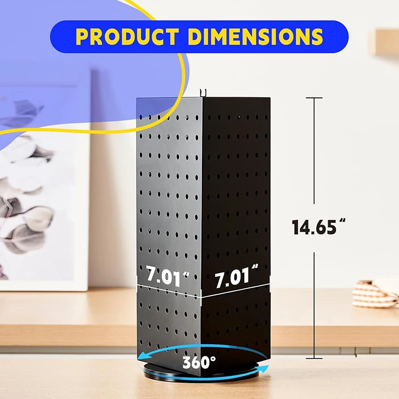Fanghua Customized 360 Rotation Display Shelf Rack Tabletop Standing Rotating Jewelry Rotating-display-stand