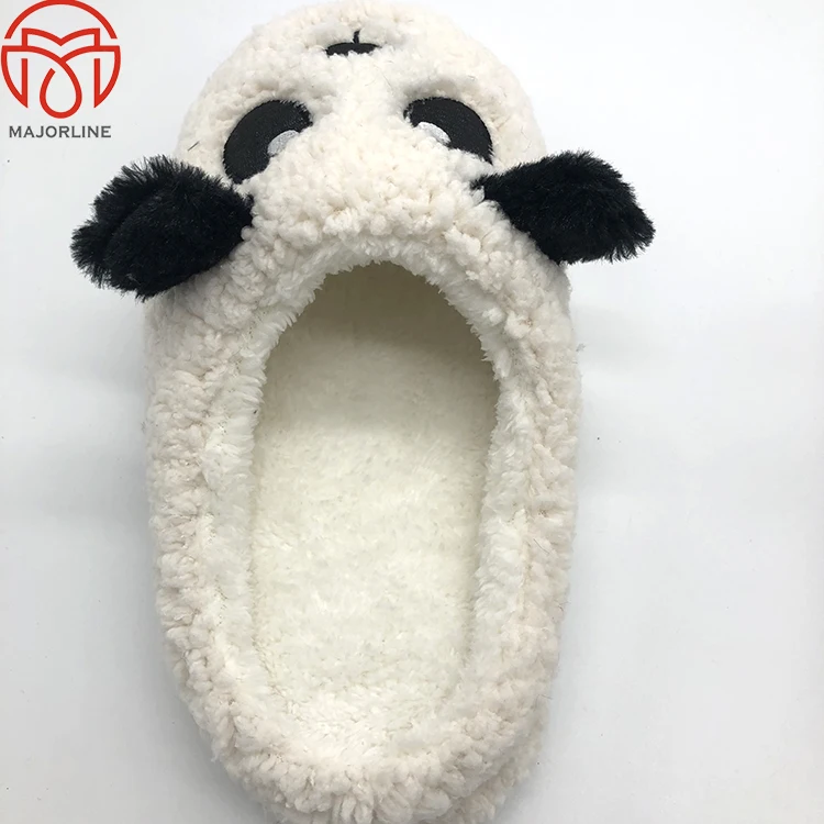 OEM customized child wear House indoor guest animal shaped  slippers  Unisex fuzzy Animal Bear indoor Slippers for children