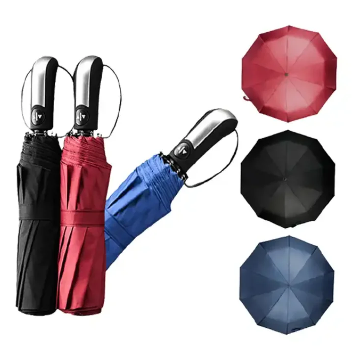 Customized Travel Advertising Windproof Sun Fully Automatic Openfolding Business Umbrella CLASSIC Bicycles for Adults Easy Carry