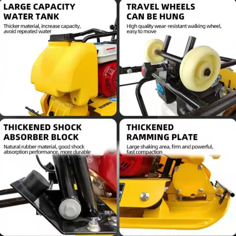 Best Quality Gasoline Diesel Engine Handheld Plate Compactor 350kg Mini Plate Compactor Vibrating Plate Compactor