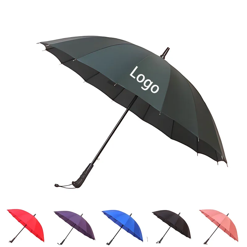 Advertising Gifts 22 inch automatic open custom sunscreen Fiberglass Umbrella windproof Straight Handle golf umbrella