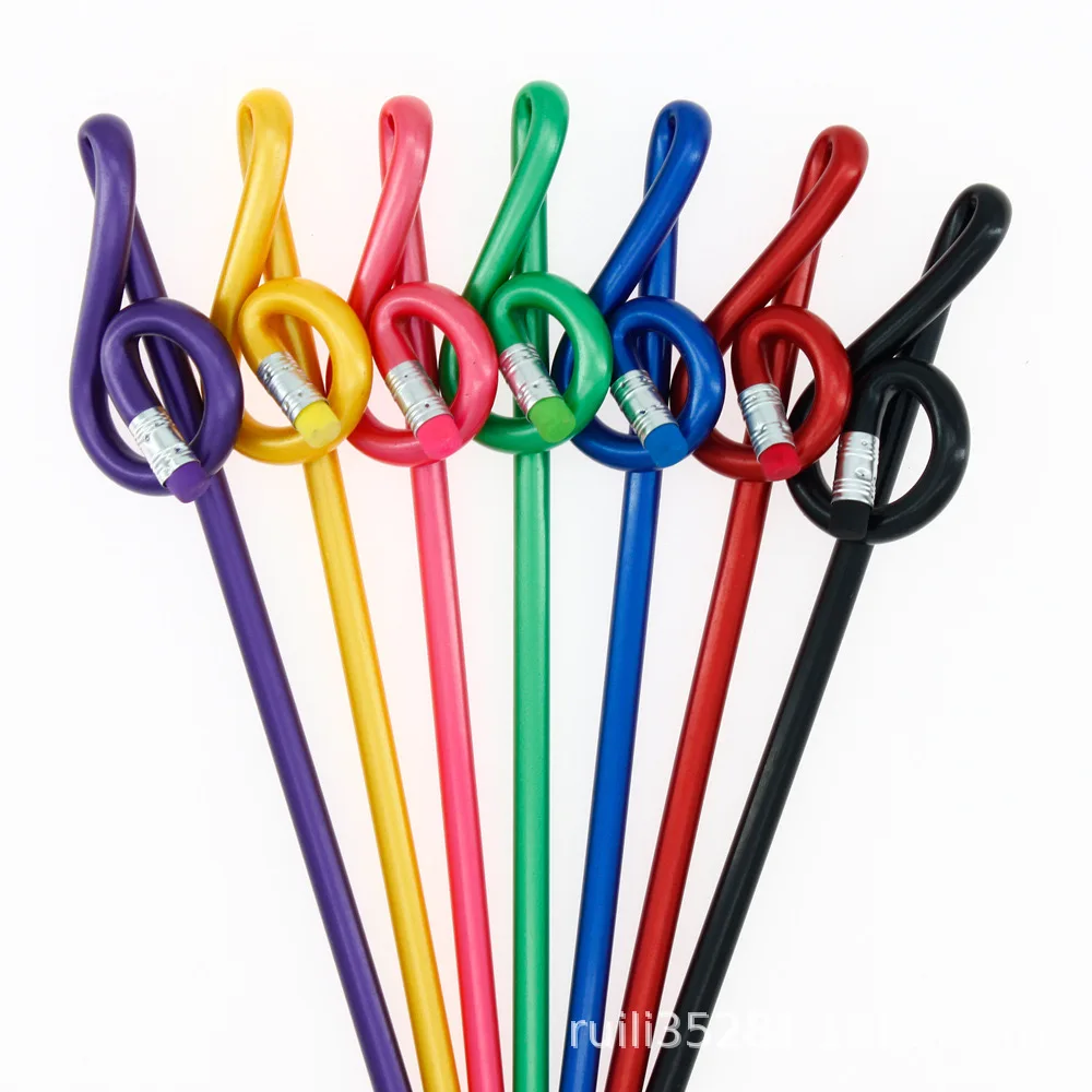 Eurolucky Popular Custom Pencil Music Creative Standard Pencils Plastic High Note Pencils For Children