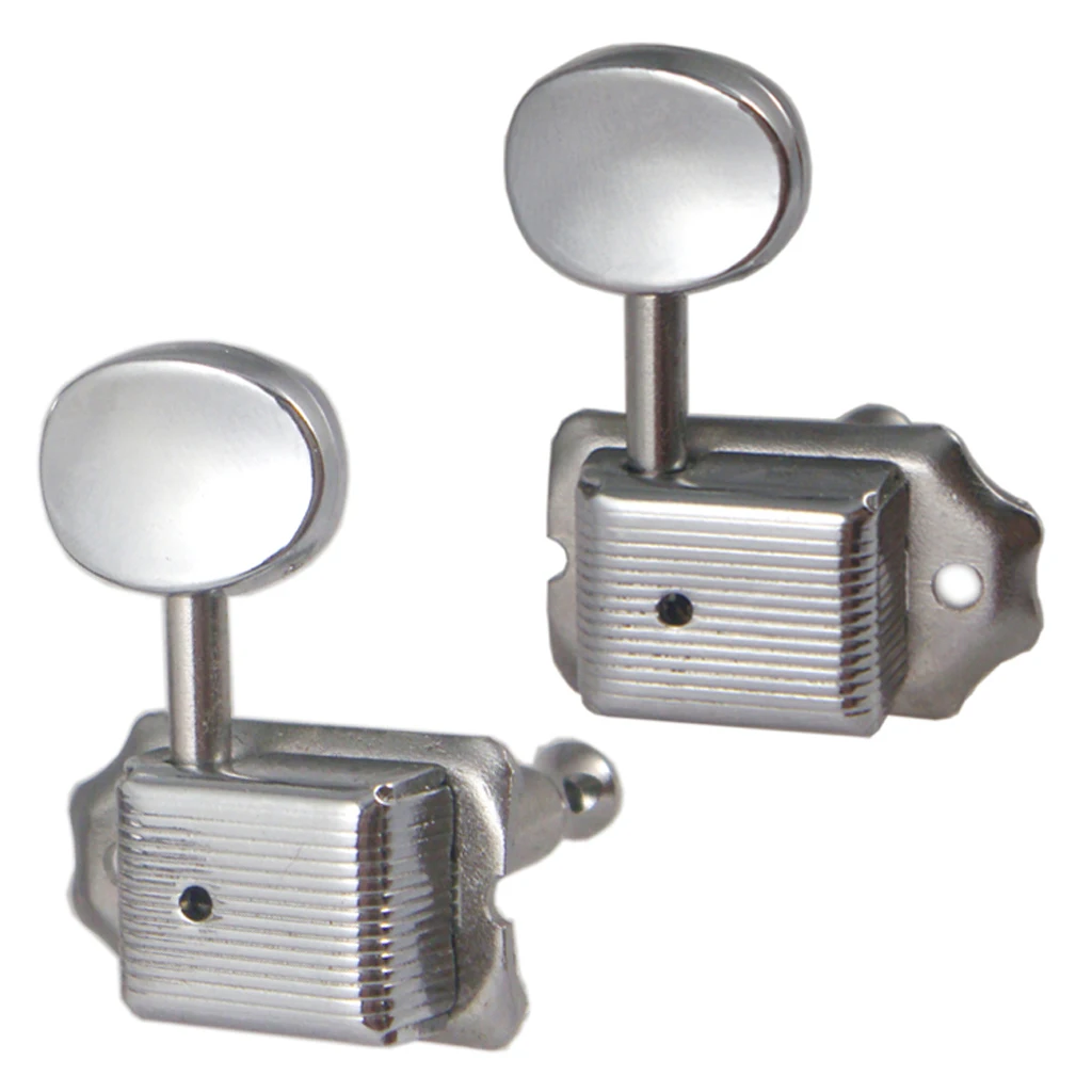 Set of 6 Vintage Style Tuner Machine Heads Electric Guitar Tuning Pegs with Round Button