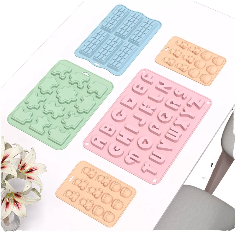 Customized Professional 3D Mini Rectangle Silicone Chocolate Mold Plastic Dubai Candy Bar Moulds for Chocolates