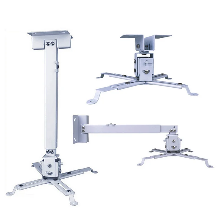 XJK 4365CM Universal White Projector Ceiling Mount Bracket Height Adjustable with Extendable Length for LCD/DLP Projector