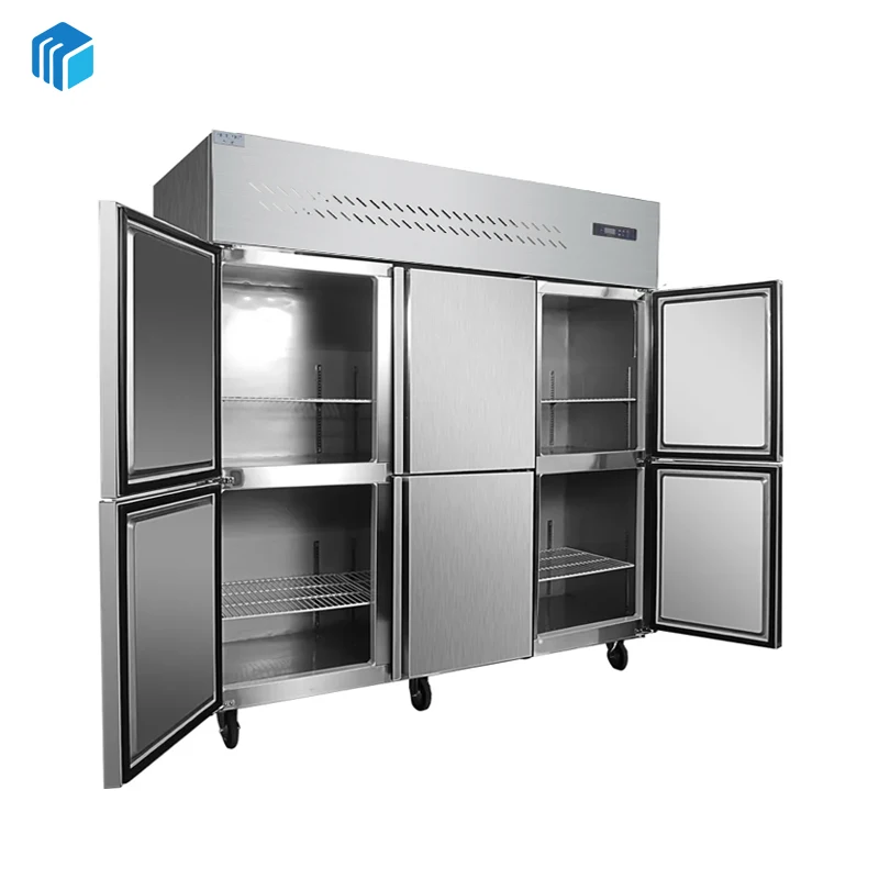 Commercial 6 Doors Standing Freezer Fridge 1350L Stand Up Cooler Refrigerator