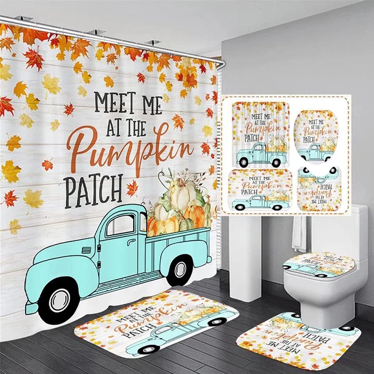 Набор штор для душа с крышкой туалета