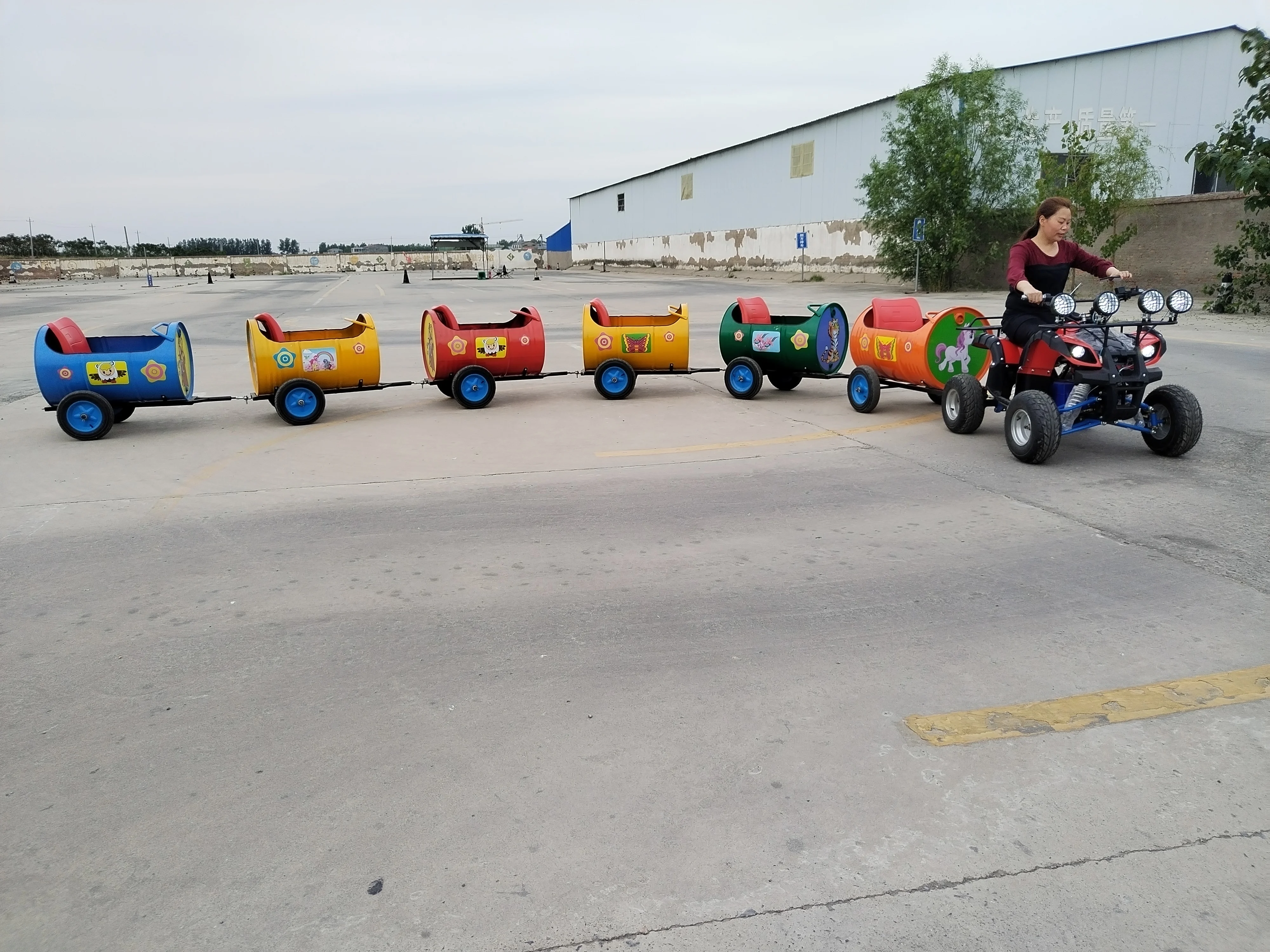 AX-TT16-09 Hot Sale Kids Playground Amusement Park Trackless Train Electric for