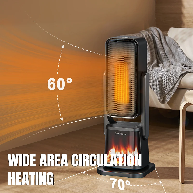 electric fireplace Convector Heater Flame Effect Portable PTC Tower Air Heater