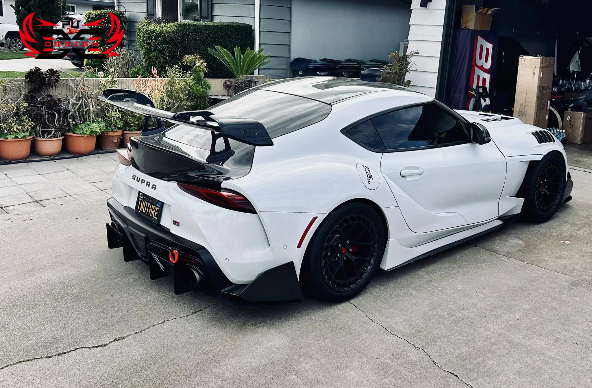 Perfect Fit Carbon Fiber  AT-R2 V2 upright Wing for Toyota GR Supra A90 A91 MK5 Rear Spoiler Trunk Lip Flap Performance Kit