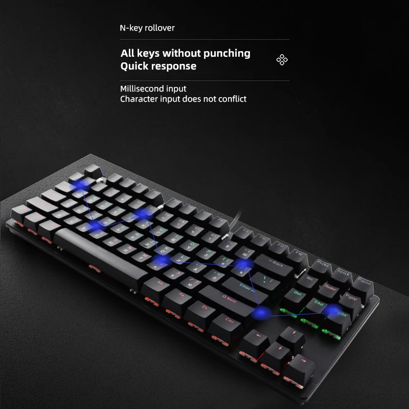 Custom Mongolian language mechanical keyboard 61 64 87 104keys RGB backlight  mechanical gaming keyboard is suitable for Gamer