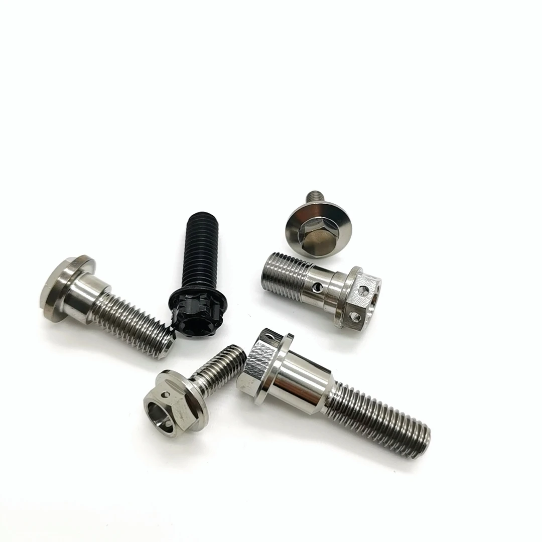 Hign  Strength  titanium  bolt hex bolt  titanium alloy    M8 M10 M12 M16 motorcycle    car   stud bolt  Customiztion  color