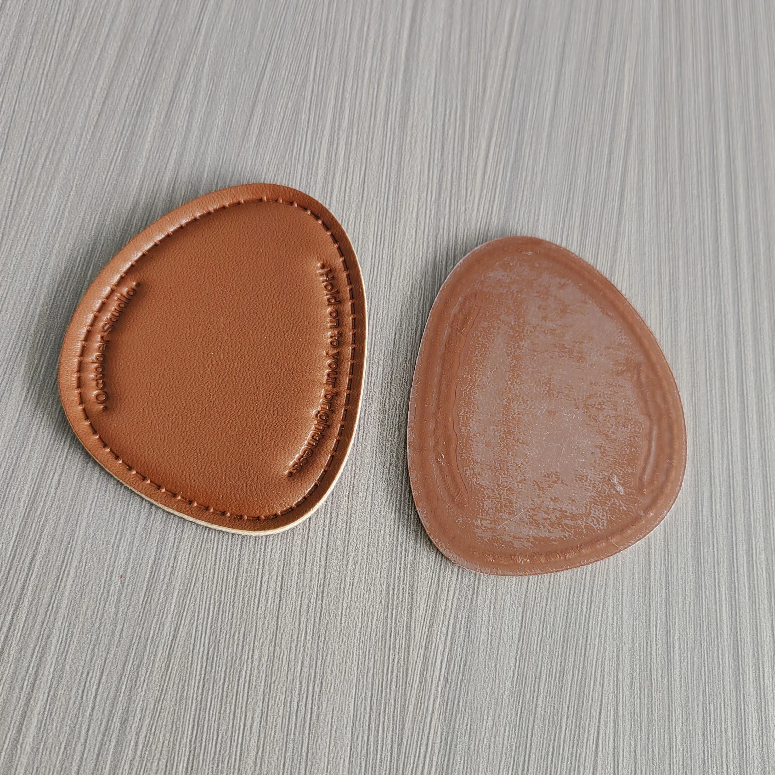 Leather patch for mobile phone holders