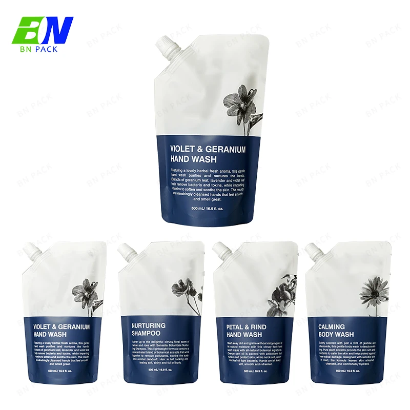 Recyclable Plastic Hand Wash Spout Pouch Juice Packaging Liquid Packaging Pouches