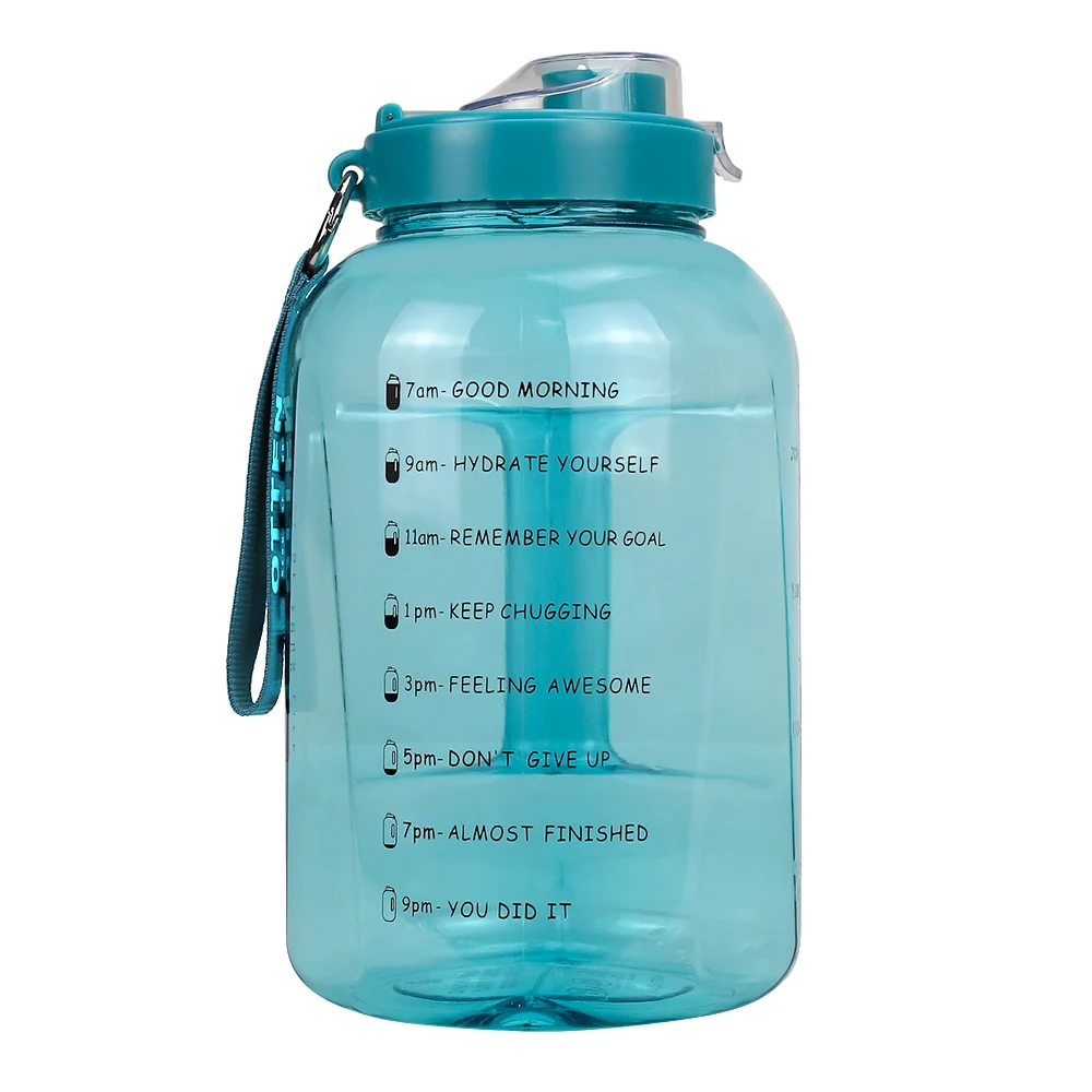 Amazon hot selling OTTEN new design big capacity gym outdoor sport water bottle with time marker