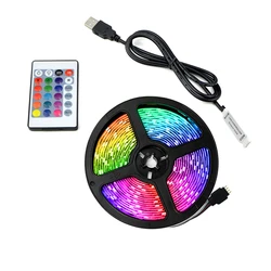 LED Strip Light USB 5050SMD DC5V Flexible LED Lamp Tape Ribbon RGB 0.5M 1M 2M 3M 4M 5M TV Desktop Screen BackLight Diode Tape