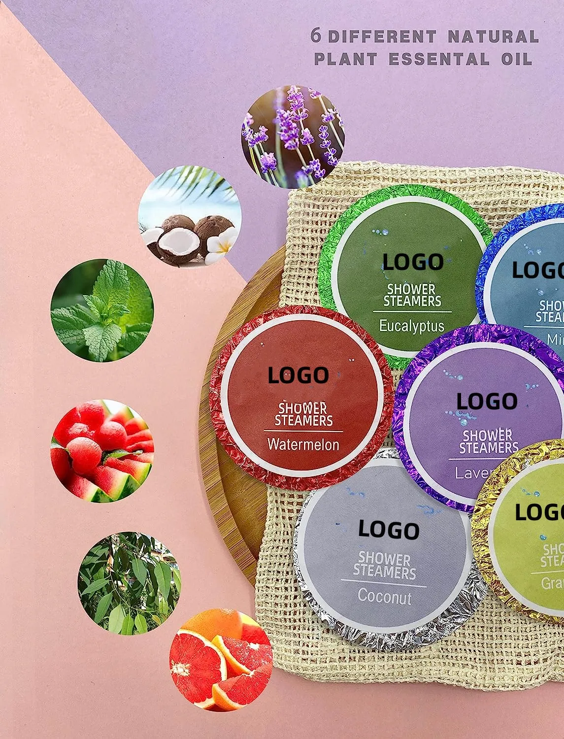 Top Sales Item Shower Tablets Shower Steamers Tablets Aromatherapy Shower Vapor Tablet-Set of 6 Bath Bombs Infused