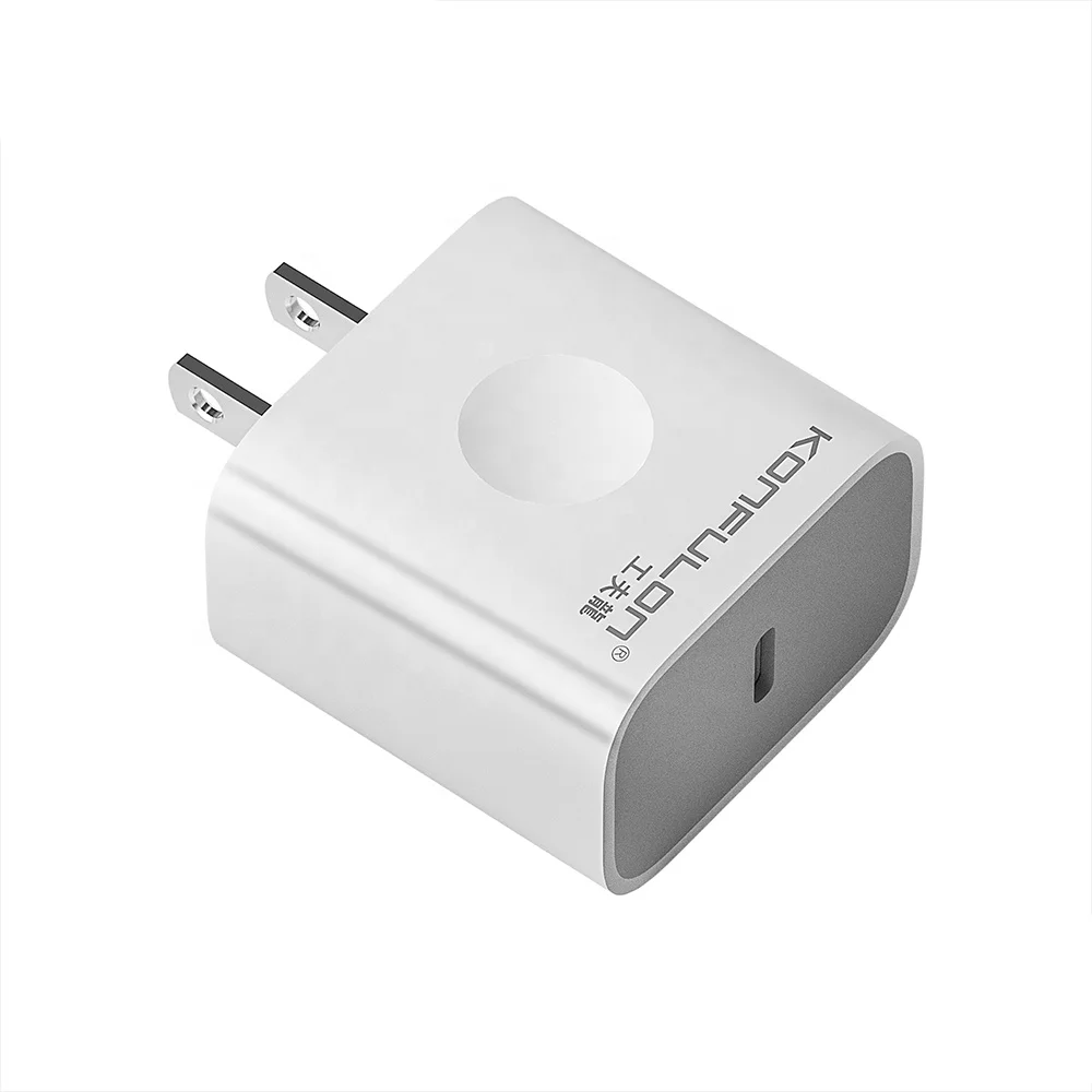 Konfulon Promotion Popular Products 2023 Travel Adapter Type C Charger 20W Adapter PD Fast Wall Charger US UK EU Phone Charger