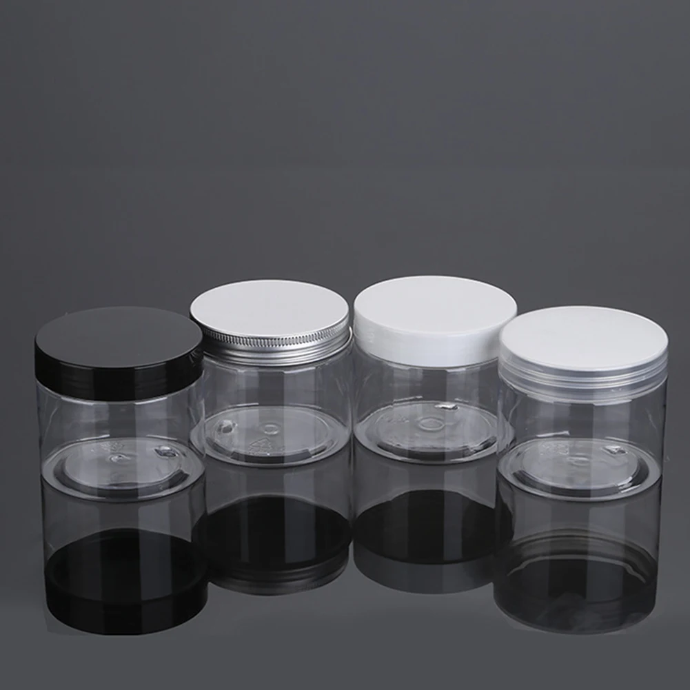 
TOMAS 30ml 50ml 100ml, 120ml 200ml 250ml 500ml Cosmetic Packaging Clear Amber Black Pet Plastic Cream Jar With Plastic Lid/ 