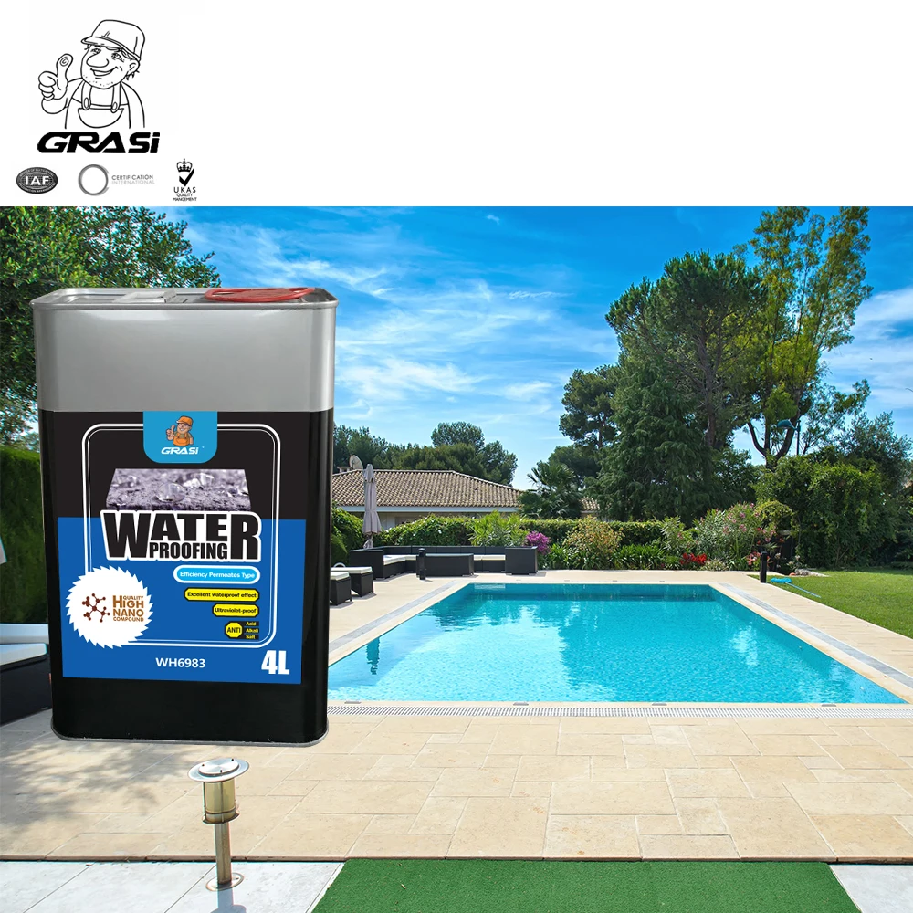 Waterproofing construction chemicals for concrete coating agent swimmng pool hydrophobic