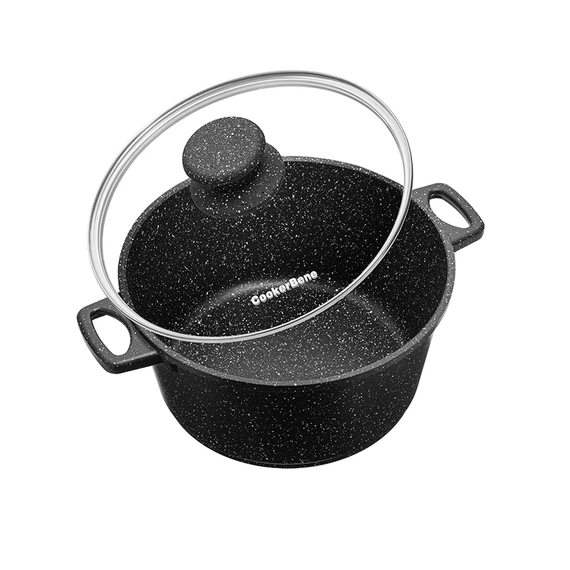 32cm High quality kitchen heat resistant cookware set cooking pot non-stick