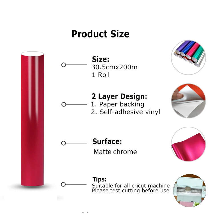 Wholesale DIY Craft Colorful Matte Chrome Purple Hologram Cutting Film Self Adhesive Sticker Holographic Vinyl