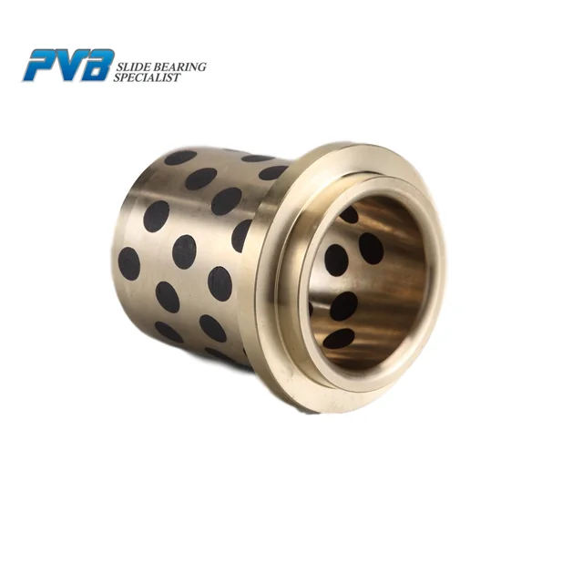 Graphite plugged phosphor bronze bush supplier, CW453K cast bronze oilless bearing, JDB self lubricating sliding bearing bushing