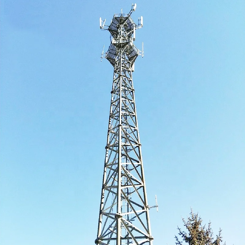 Hot Galvanized Steel Telecommunication Communication Tower