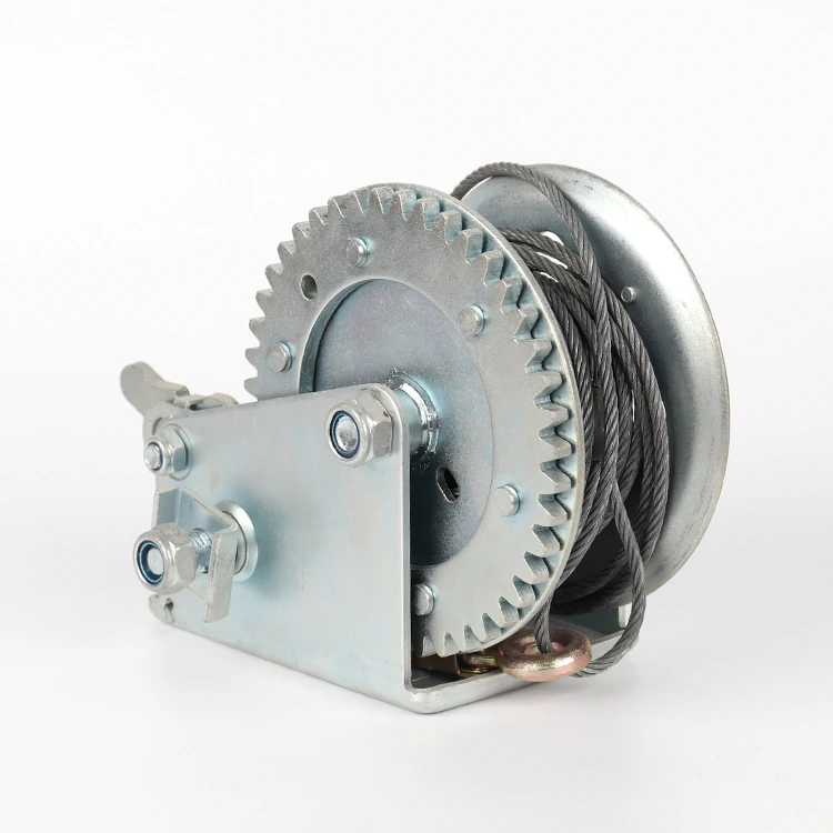 TIEKE Top Quality Factory Price Hand Winch 1200lbs For Towing Boat Gear Heat Treatment Trailer Winch For Lifeboat Davit