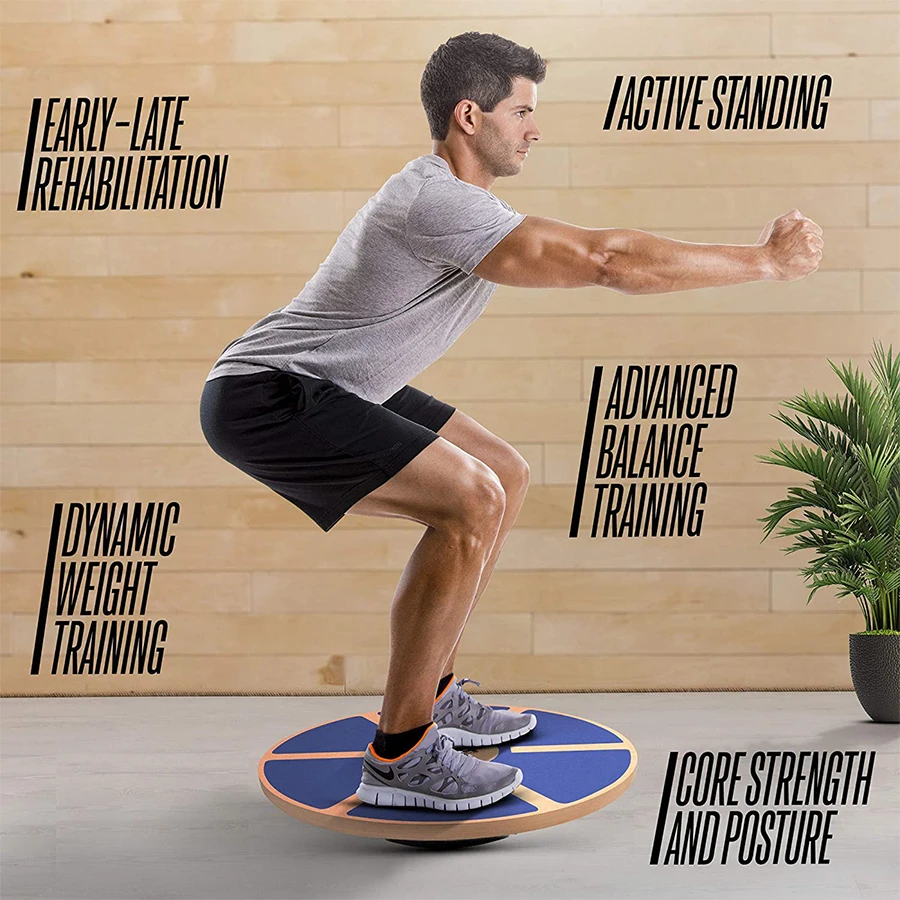 balance board  (7). Small MOQ multifunctional Round Balance Board wobble board  